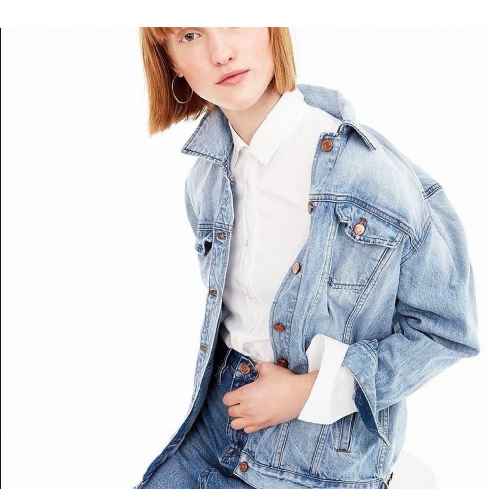 J. Crew Classic Denim Jacket in Light Blue